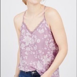 Octavia Lace Trim Tie Back Cami